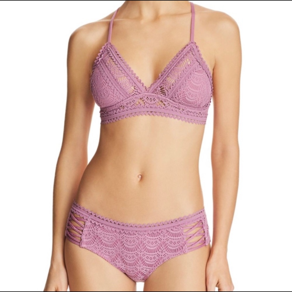 BECCA Lace Bikini Top and Bottom medium